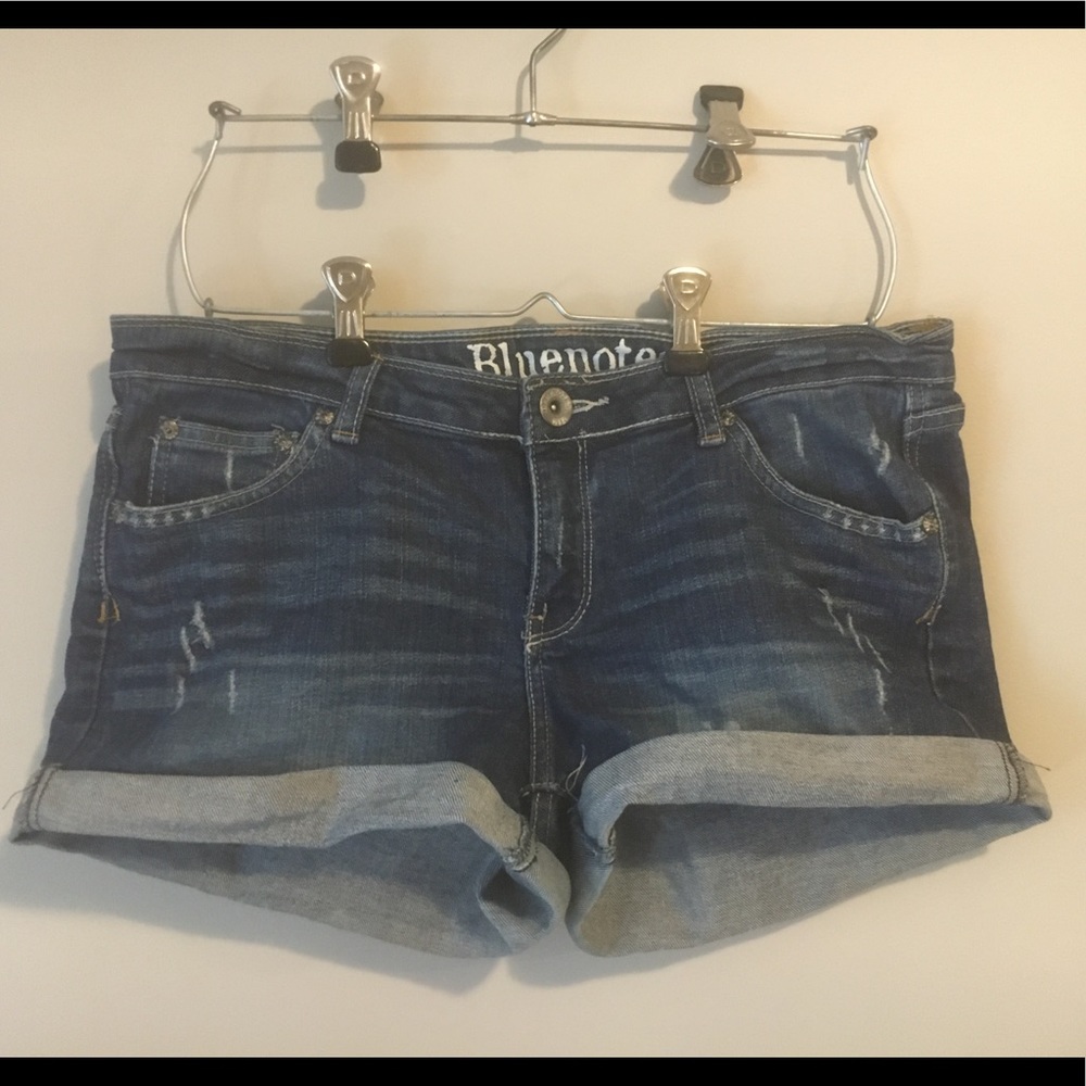 Distressed Denim Shorts